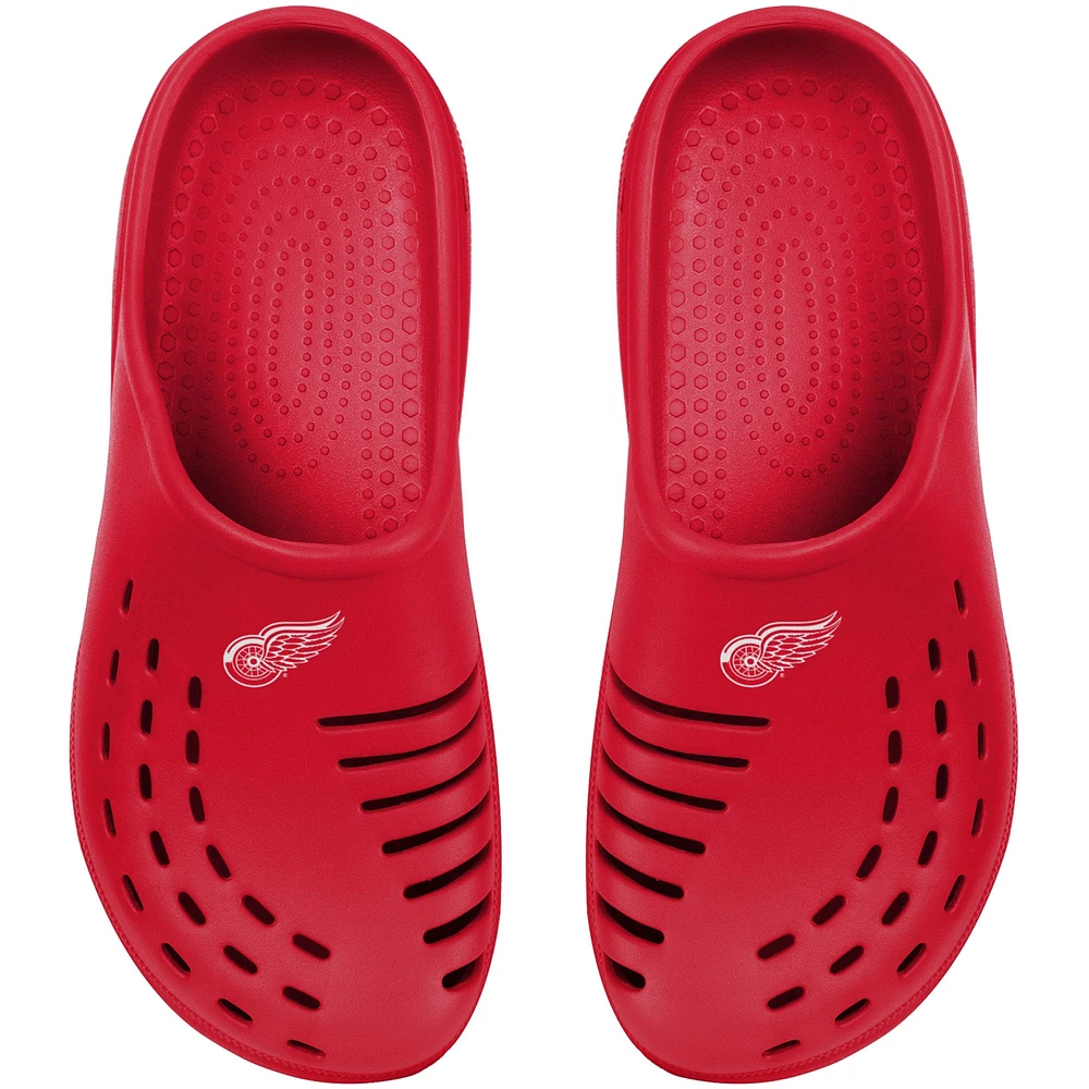 Youth FOCO Red Detroit Wings Sunny Day Clogs