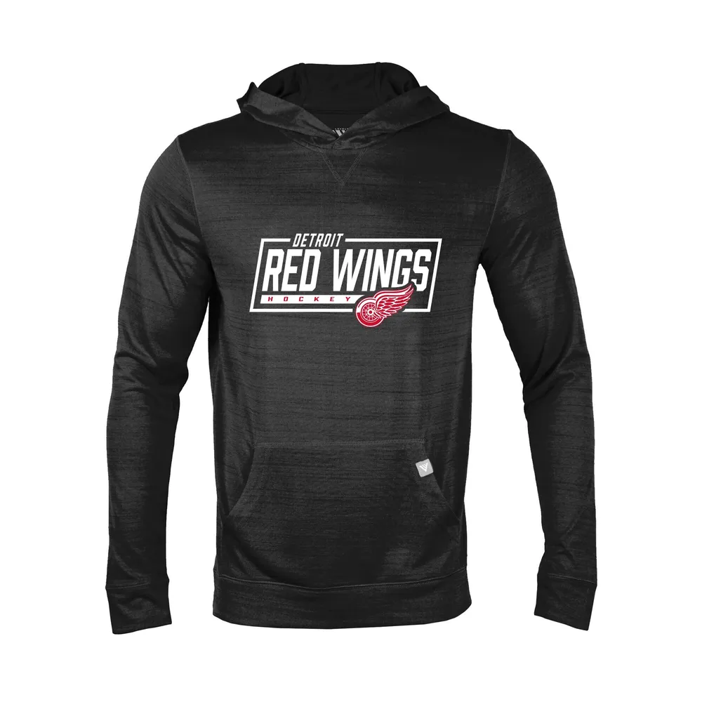 Men's Levelwear Red Detroit Wings Podium Fleece Pullover Hoodie