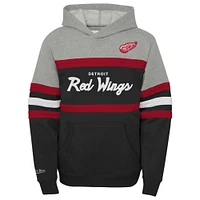 Youth Mitchell & Ness Black Detroit Red Wings Head Coach Pullover Hoodie