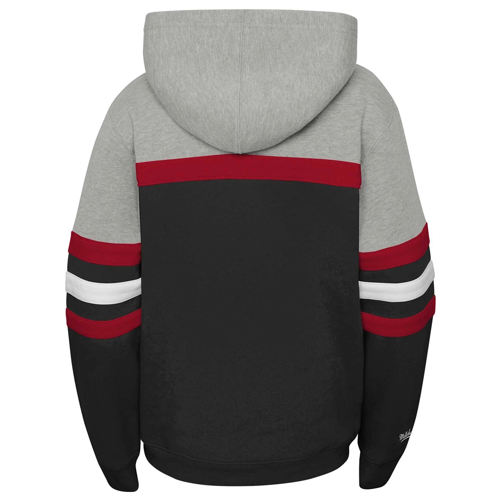 Youth Mitchell & Ness Black Detroit Red Wings Head Coach Pullover Hoodie