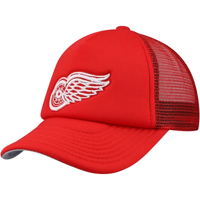 Youth Mitchell & Ness Red Detroit Red Wings Core Trucker Adjustable Hat