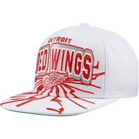 Casquette Snapback After Shock des Red Wings de Detroit pour jeunes Mitchell & Ness blanche