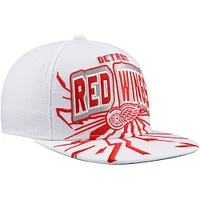 Youth Mitchell & Ness White Detroit Red Wings After Shock Snapback Hat