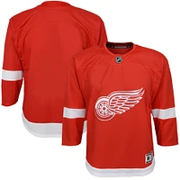 Maillot vierge Premier pour jeunes des Red Wings de Détroit, rouge, à domicile