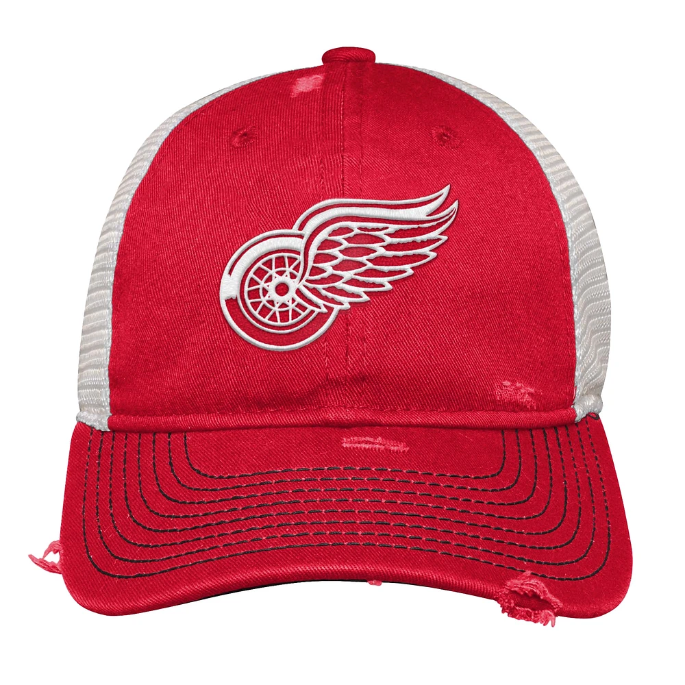 Casquette ajustable pour jeunes Red Detroit Red Wings Slouch Trucker