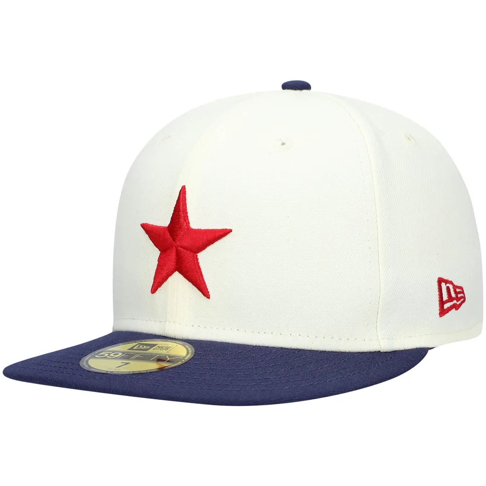 Men's New Era White Detroit Stars Cooperstown Collection Turn Back The Clock 59FIFTY Fitted Hat