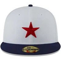 Casquette ajustée New Era Detroit Stars Collection Cooperstown Turn Back The Clock 59FIFTY blanche pour homme