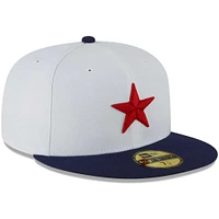 Casquette ajustée New Era Detroit Stars Collection Cooperstown Turn Back The Clock 59FIFTY blanche pour homme