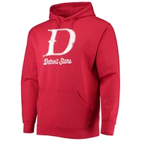 Chandail à capuchon avec logo Detroit Stars Negro League rouge pour homme