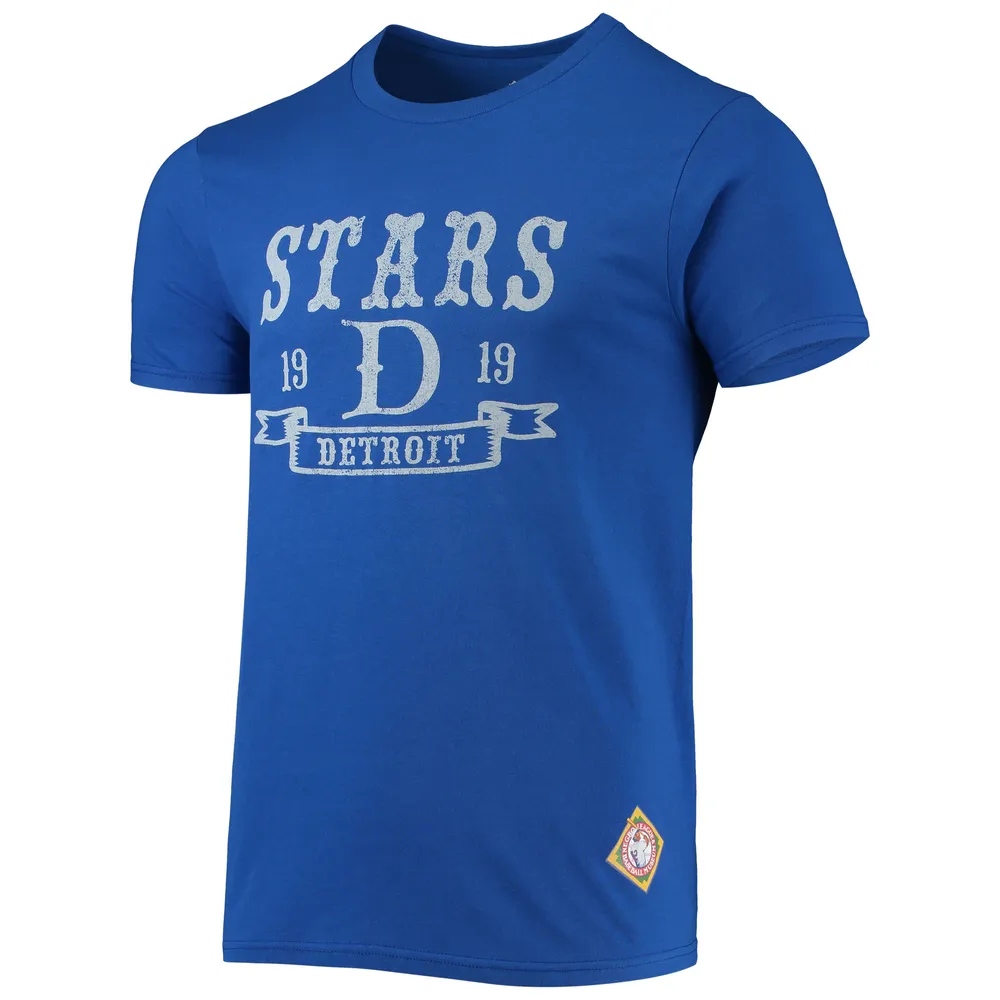 T-shirt Stitches Royal Detroit Stars Negro League Wordmark pour homme