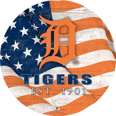 Detroit Tigers 12" Team Color Flag Sign
