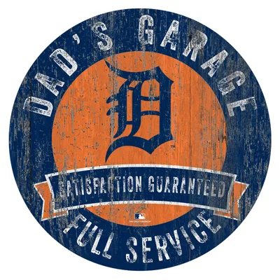 Detroit Tigers 12" x 12" Dad's Garage Sign