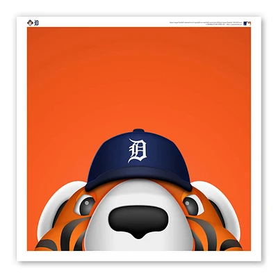 Detroit Tigers 12" x 12" pattes affiche imprimée