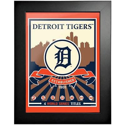 Detroit Tigers - Photo encadrée de la collection Wins 12'' x 16''