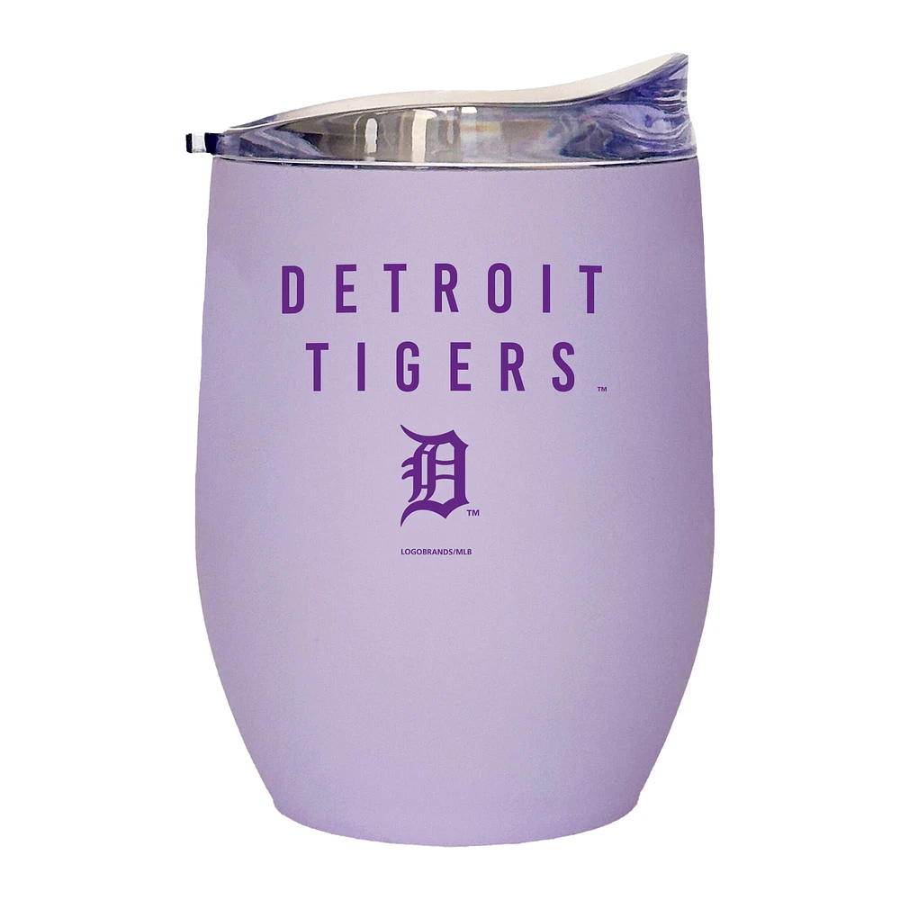 Detroit Tigers 16oz. Lavender Soft Touch Curved Tumbler