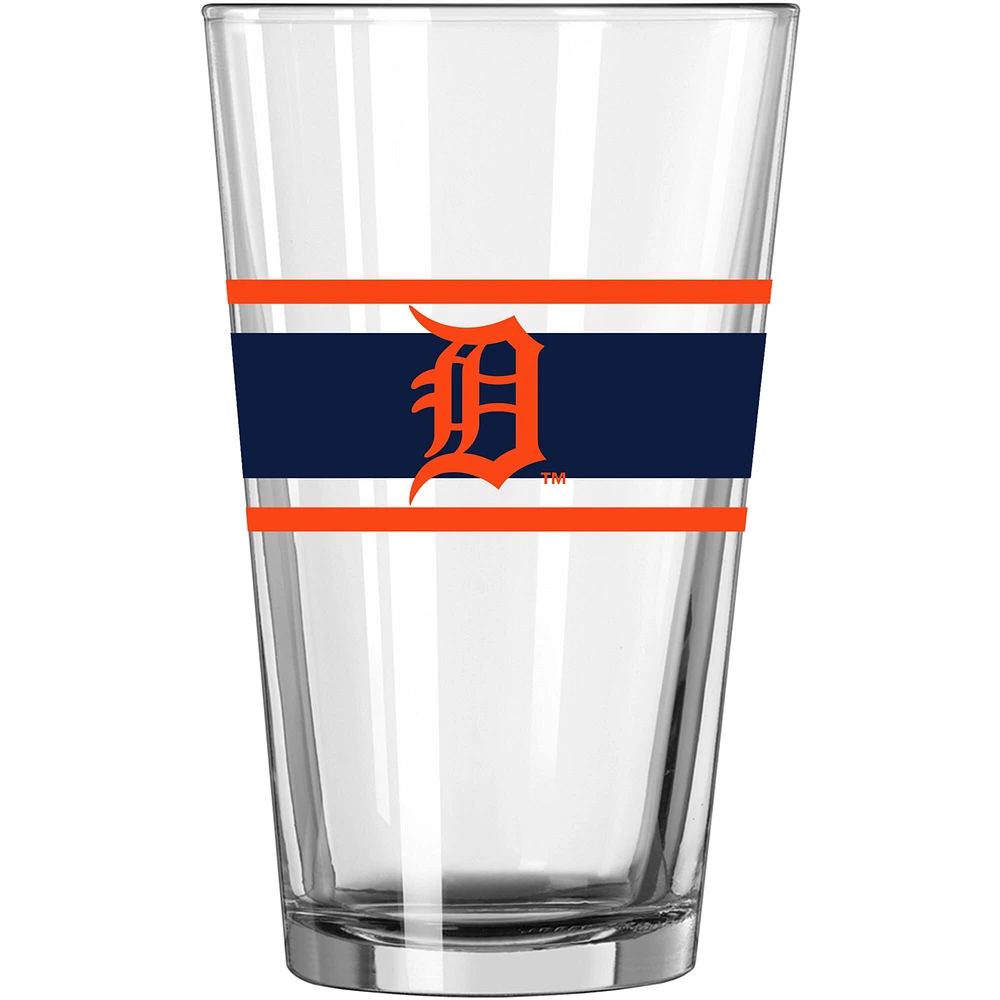 Tigres de Détroit 16 oz. Verre à pinte à rayures