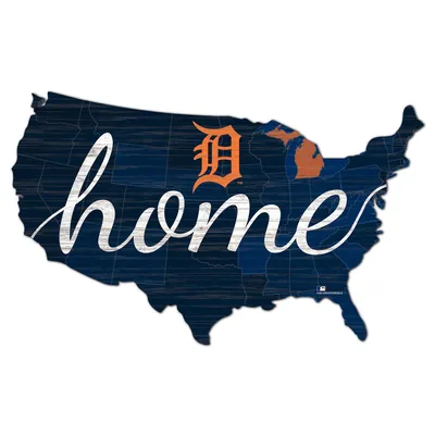 Detroit Tigers 18'' x 18'' USA Shape Cutout Sign