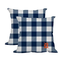 Detroit Tigers 2-Pack Buffalo Check Plaid Outdoor Pillow Set