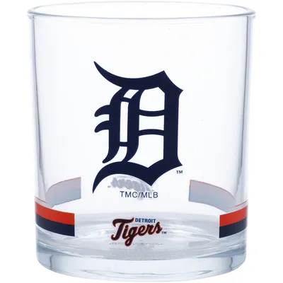 Detroit Tigers Banded Rocks Glass