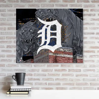 Detroit Tigers Fanatics Authentic Stretched 20" x 24" Canvas Giclee Print - Designed by Artist Maz Adams