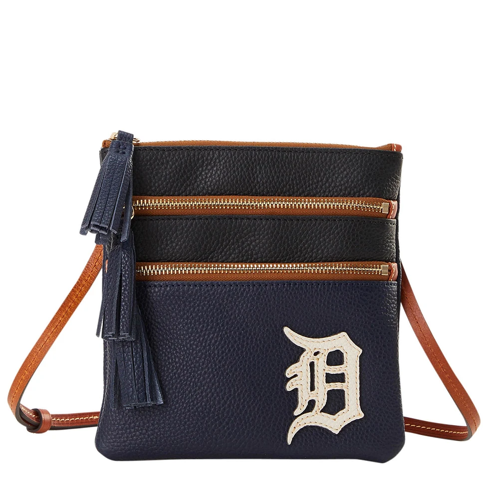 Dooney & Bourke Detroit Tigers Infield Triple Zip Crossbody Purse