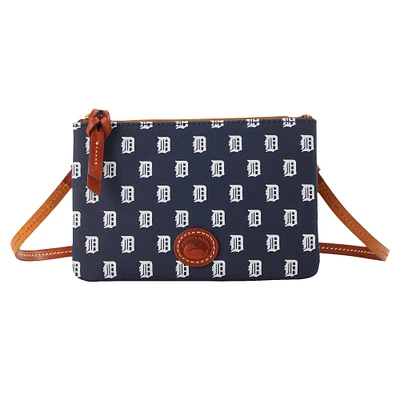 Dooney & Bourke Detroit Tigers Sac à main à bandoulière avec fermeture éclair sur le dessus