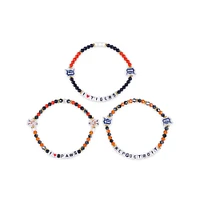 FOCO Detroit Tigers 3-Pack Friendship Bracelet Set