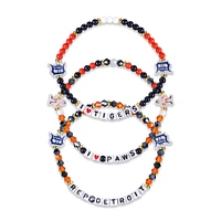 FOCO Detroit Tigers 3-Pack Friendship Bracelet Set