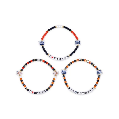 FOCO Detroit Tigers 3-Pack Friendship Bracelet Set