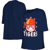 Girls Youth New Era Navy Detroit Tigers Team Half Sleeve T-Shirt Size: Small