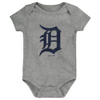 Infant Navy/Orange/Gray Detroit Tigers Born To Win 3-Pack Bodysuit Set