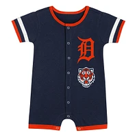 Infant  Navy Detroit Tigers Double Hit Coverall 2-Piece Set