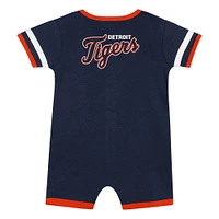 Infant  Navy Detroit Tigers Double Hit Coverall 2-Piece Set