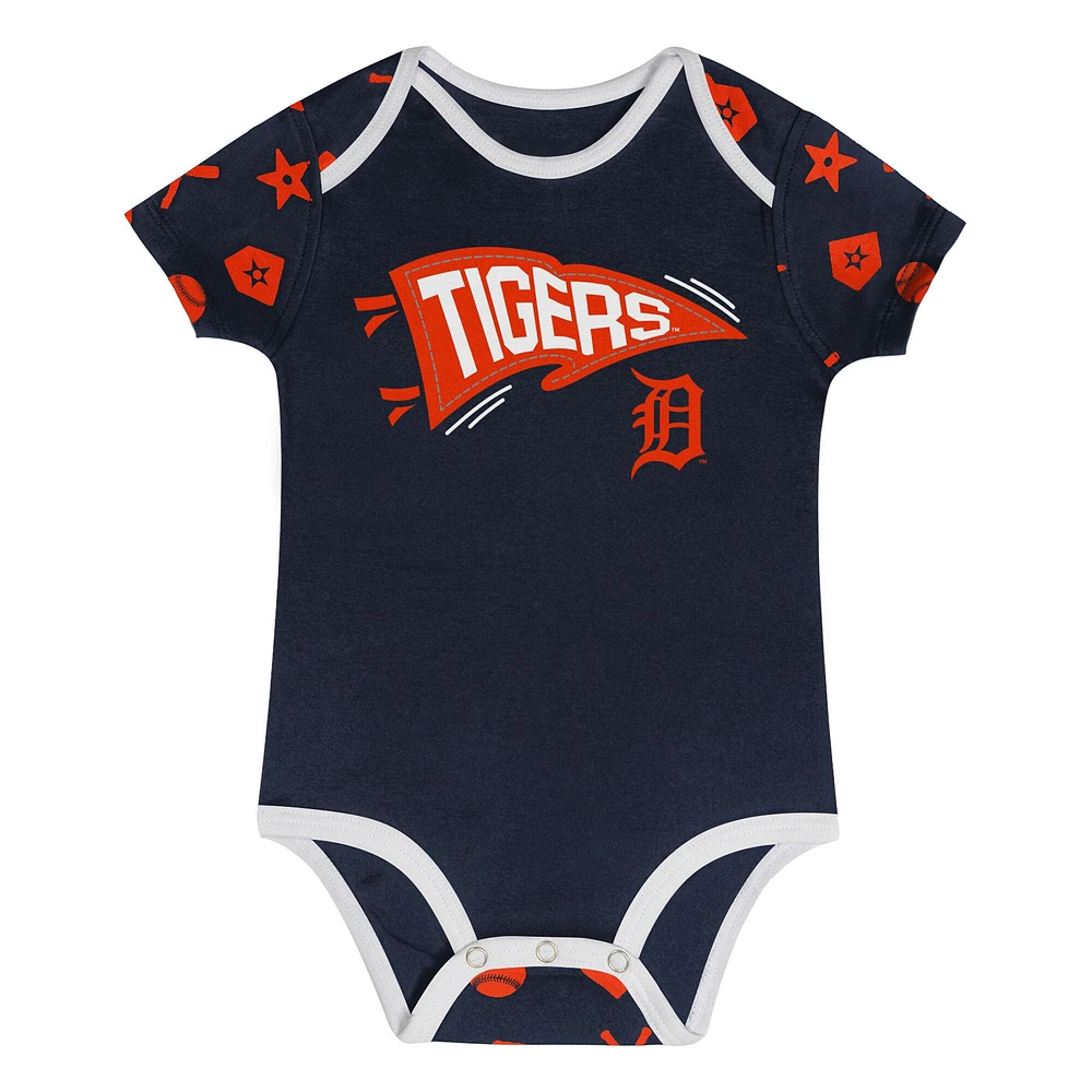 Ensemble de couvre-couches 2 pièces pour bébé On Deck des Detroit Tigers la marine