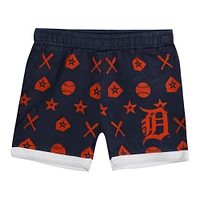 Ensemble de couvre-couches 2 pièces pour bébé On Deck des Detroit Tigers la marine