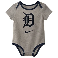 Infant Nike Detroit Tigers Authentic Collection Three-Pack Bodysuit Set