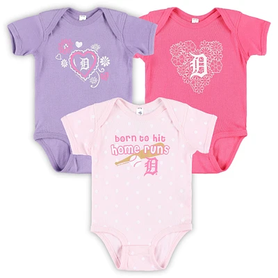 Ensemble de 3 bodys doux comme un raisin pour bébé des Detroit Tigers