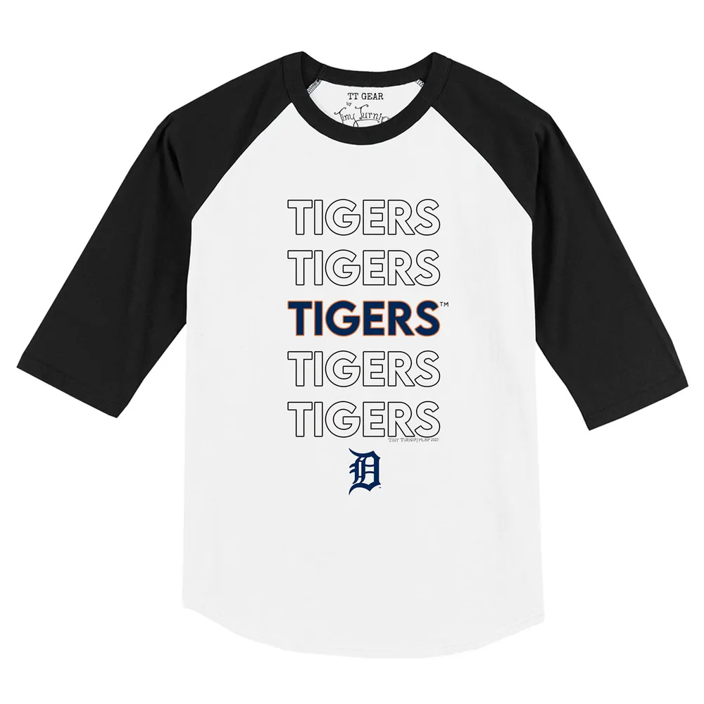 Detroit Tigers Tiny Turnip Toddler Stacked T-Shirt - Navy