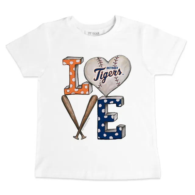 Infant Tiny Turnip White Detroit Tigers Baseball Crossbats T-Shirt