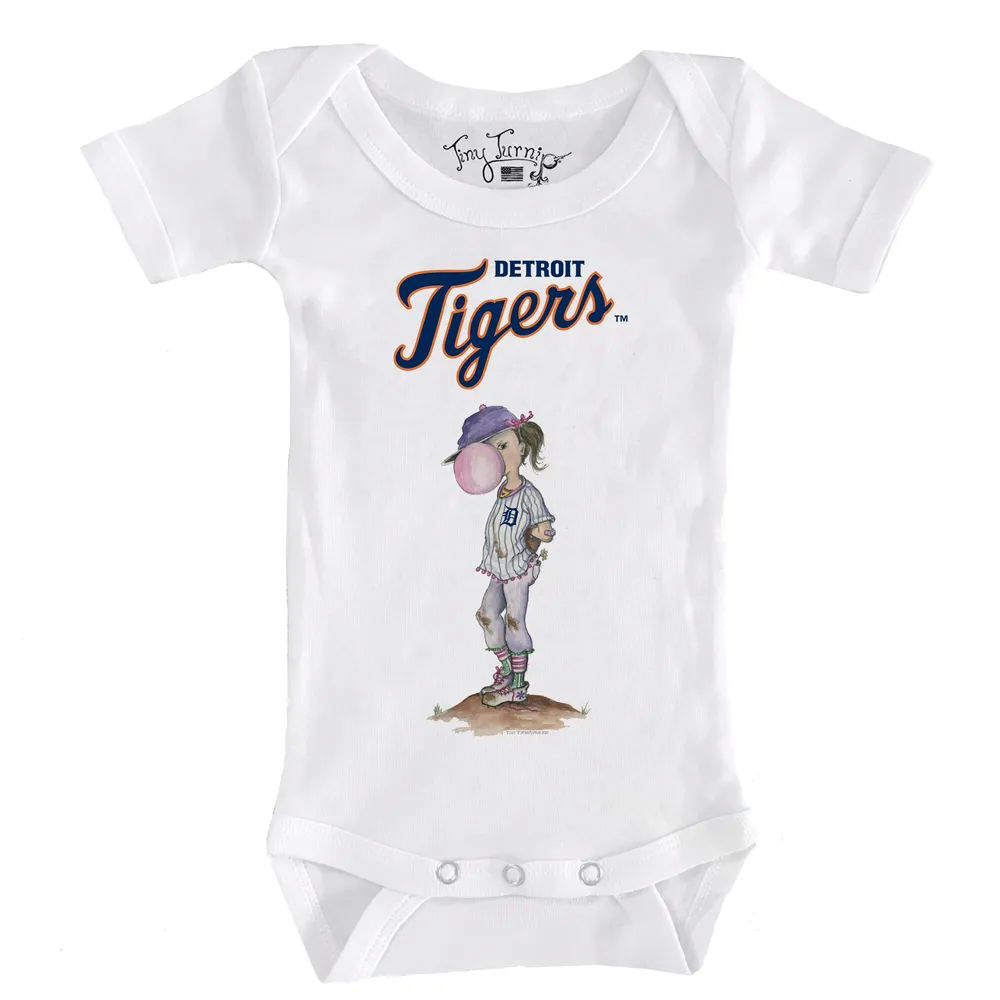 Girls Infant Tiny Turnip White Chicago Cubs 3-Piece Bodysuit Set