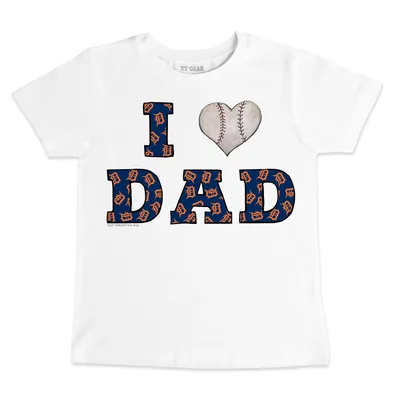 Lids Detroit Tigers Tiny Turnip Toddler I Love Dad 3/4-Sleeve Raglan T-Shirt  - White/Navy