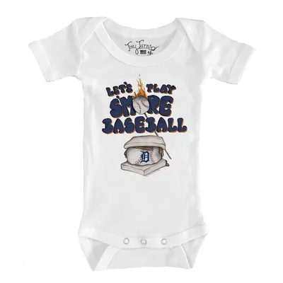 Detroit Tigers Tiny Turnip Infant S'mores Bodysuit - White
