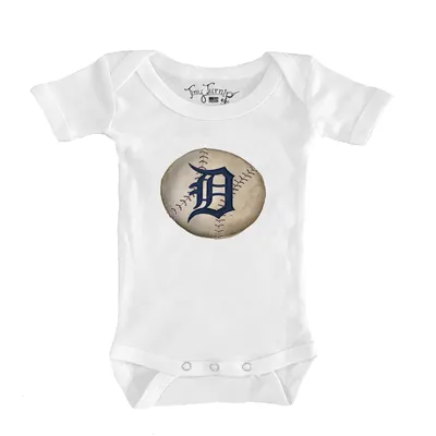 Detroit Tigers Tiny Turnip Infant Stitched Baseball Bodysuit - White