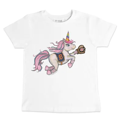 Detroit Tigers Tiny Turnip Infant Unicorn T-Shirt - White