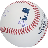 Balle de baseball autographiée Kerry Carpenter des Detroit Tigers avec inscriptions multiples - Édition limitée n° 25/25
