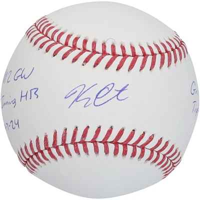 Balle de baseball autographiée Kerry Carpenter des Detroit Tigers avec inscriptions multiples - Édition limitée n° 25/25