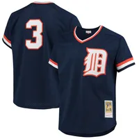 Mens Detroit Tigers Mitchell & Ness Tigers BP Pullover Jersey Orange