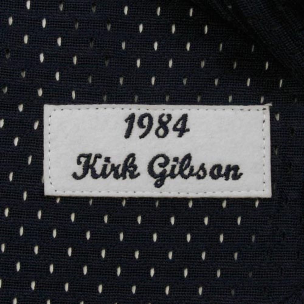 Men' s Mitchell & Ness Kirk Gibson Navy Detroit Tigers 1984 Authentic Cooperstown Collection Mesh Batting Practice Jersey