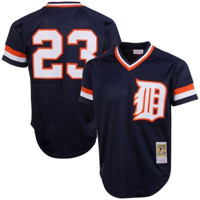 Men' s Mitchell & Ness Kirk Gibson Navy Detroit Tigers 1984 Authentic Cooperstown Collection Mesh Batting Practice Jersey