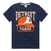 Men's Homage  Navy Detroit Tigers Hyper Local Tri-Blend T-Shirt